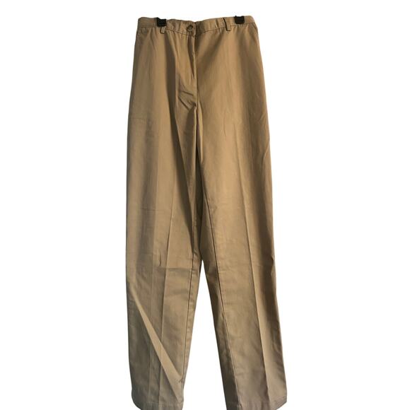 NWOT Land's End Women's Khaki Pants Elastic Waist Poly/Cotton Blend Size 6Tall - Picture 1 of 6